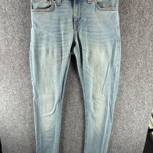 Nudie Jeans Women Denim Jeans All Cotton Light Wash Skinny Casual ACTL 27X32